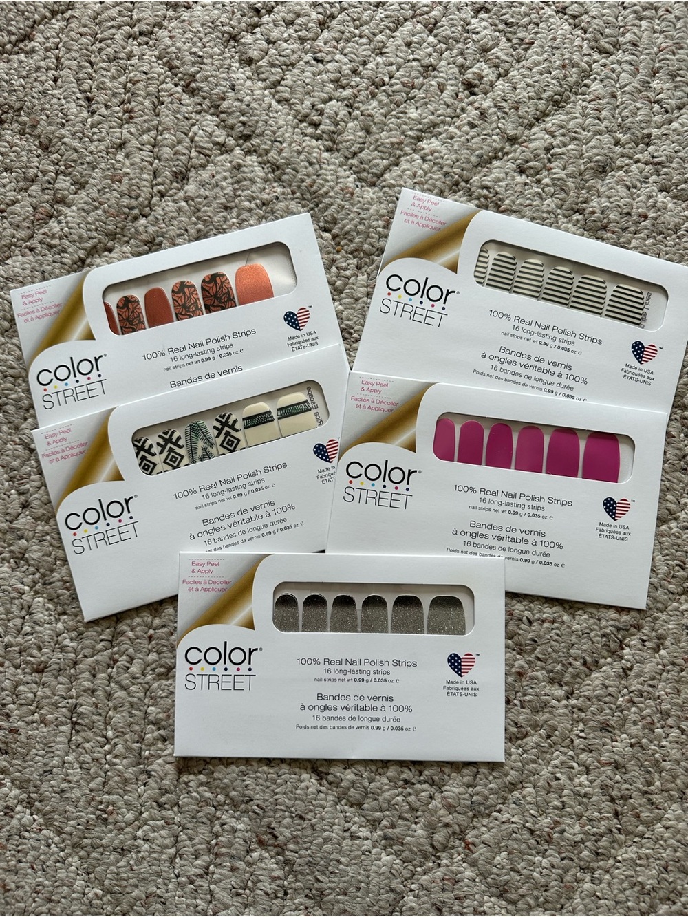 Color Street Nail Strip Bundle of 5